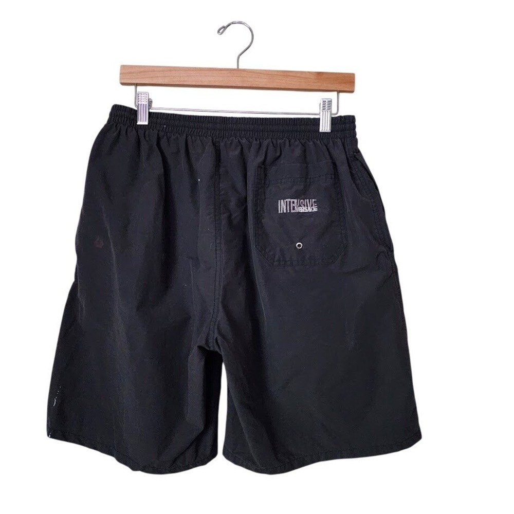 VERSACE Intensive‎ Vintage 90s Swim Trunks Black Resortwear Minimalist XL